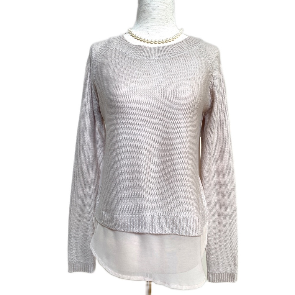 Combination blush hi low sweater, XS